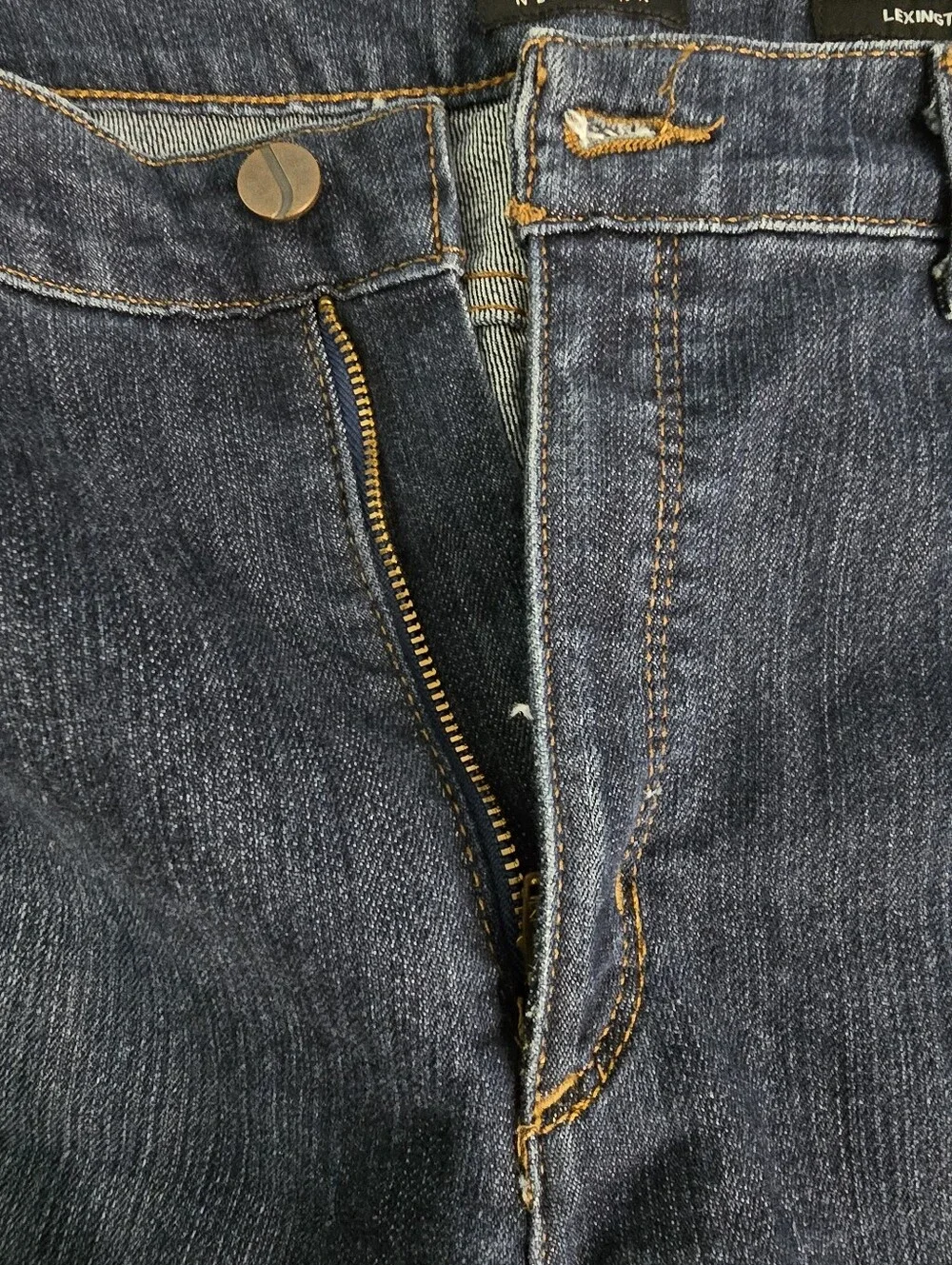 Jones New York Lexington Skinny Denim Frayed Hem Shorts - Picture 3 of 8